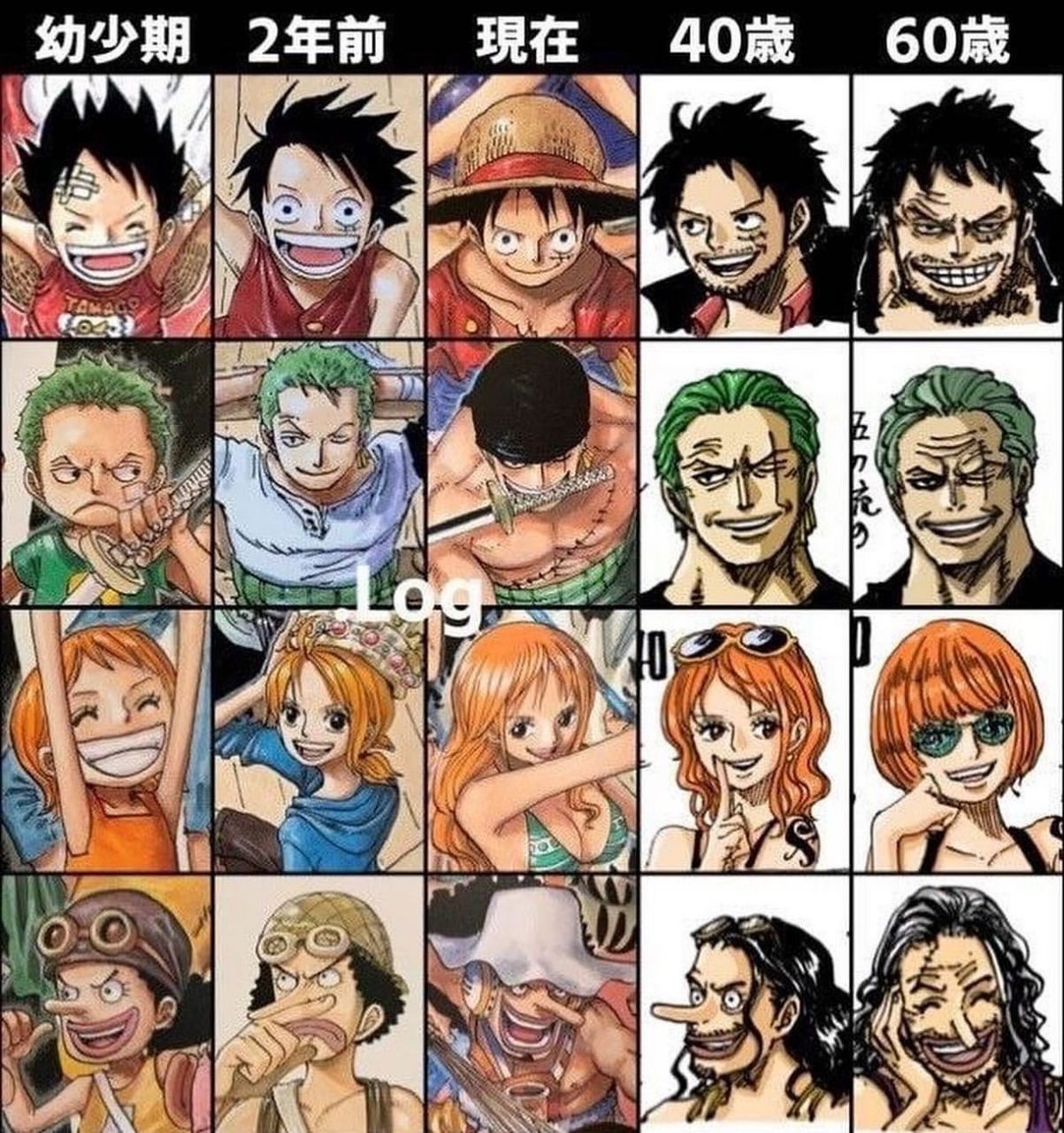 各个角色的年龄表#海贼王