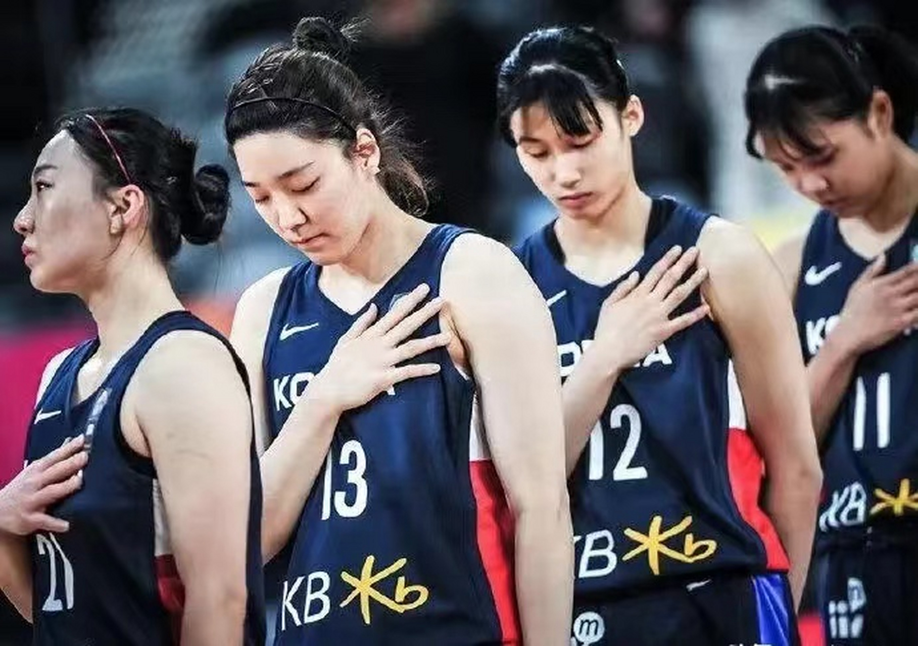 韩国女篮在最近的比赛中遇到了一些不幸的情况.