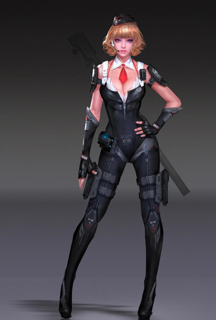 gif创作人# 逆战画面华丽精美,小姐姐英姿飒爽,英气逼人.