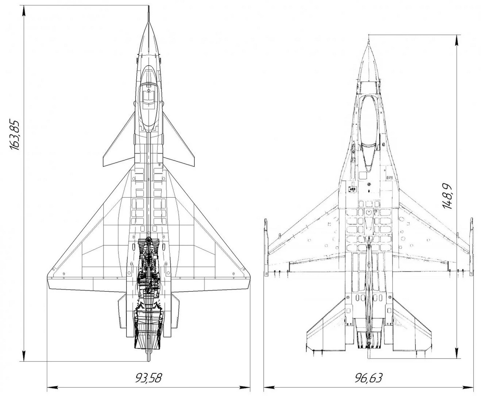 中国空军歼-10战斗机跟美国制造的f-16战斗机对比,不管是长度还是高度