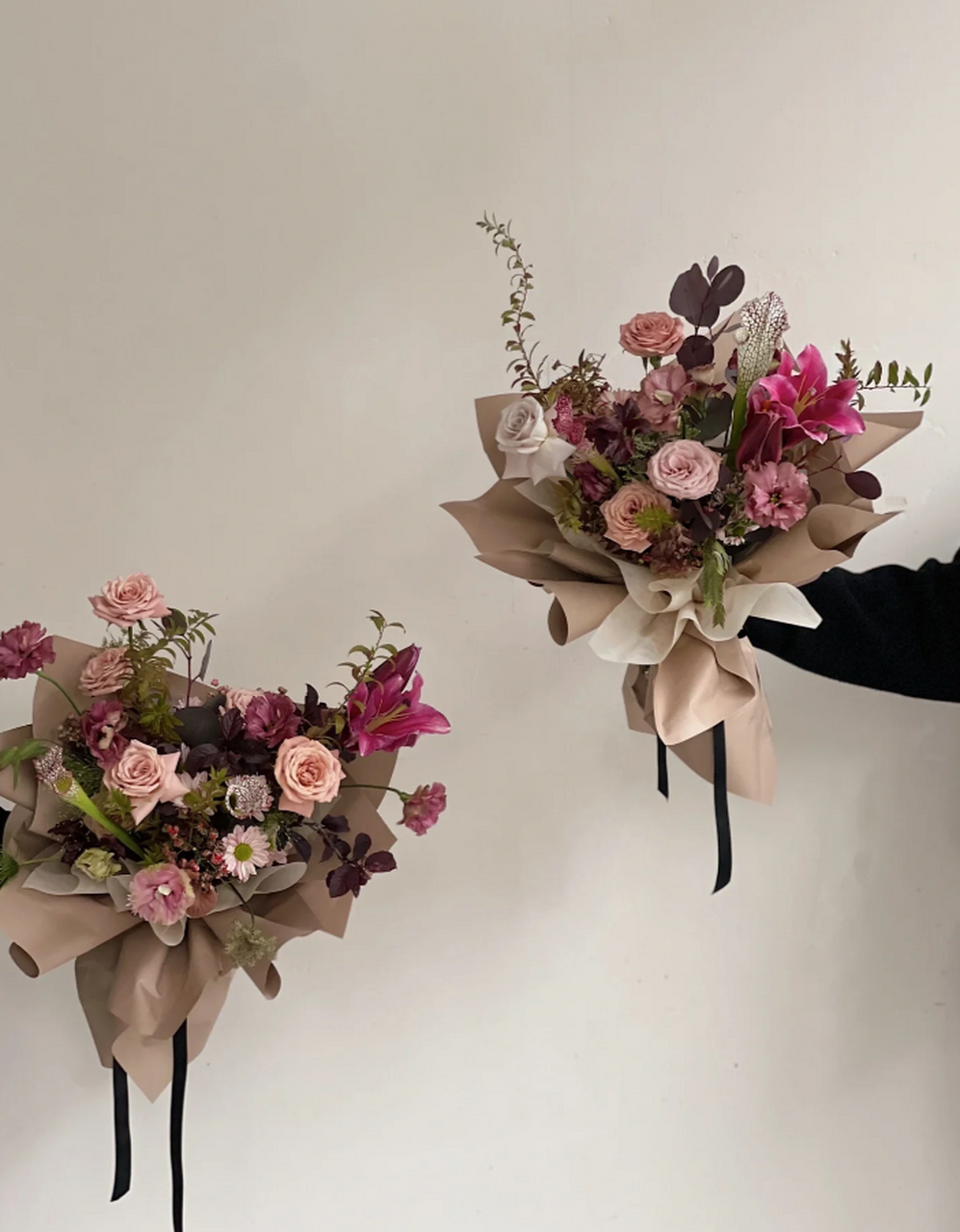 复古的浪漫花束,花艺培训学员课堂作品 我们沉浸于一种复古而浪漫的