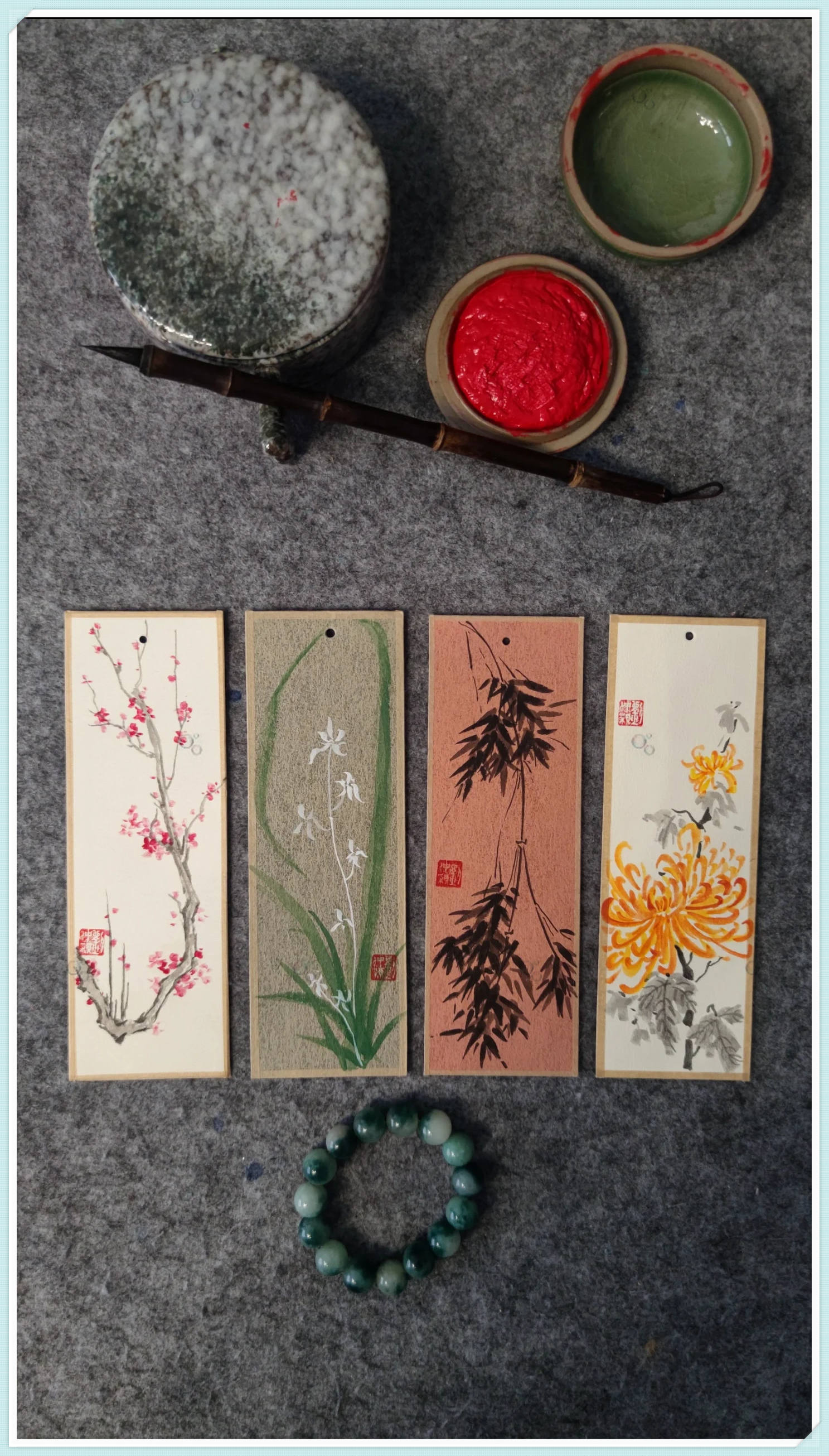 书签虽小,却承载着传统文化的韵味,每一张都是对中国传统文化的传承.