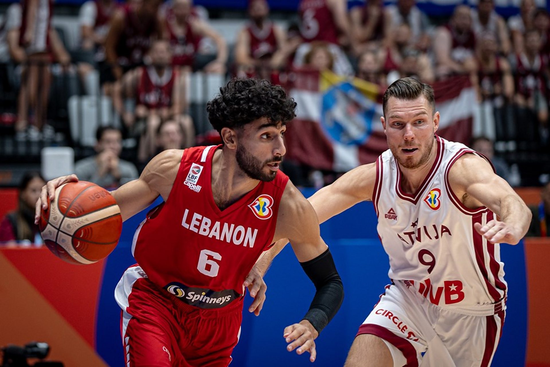 篮联篮球世界杯今天展开角逐,小组赛h组:拉脱维亚男篮vs黎巴嫩男篮