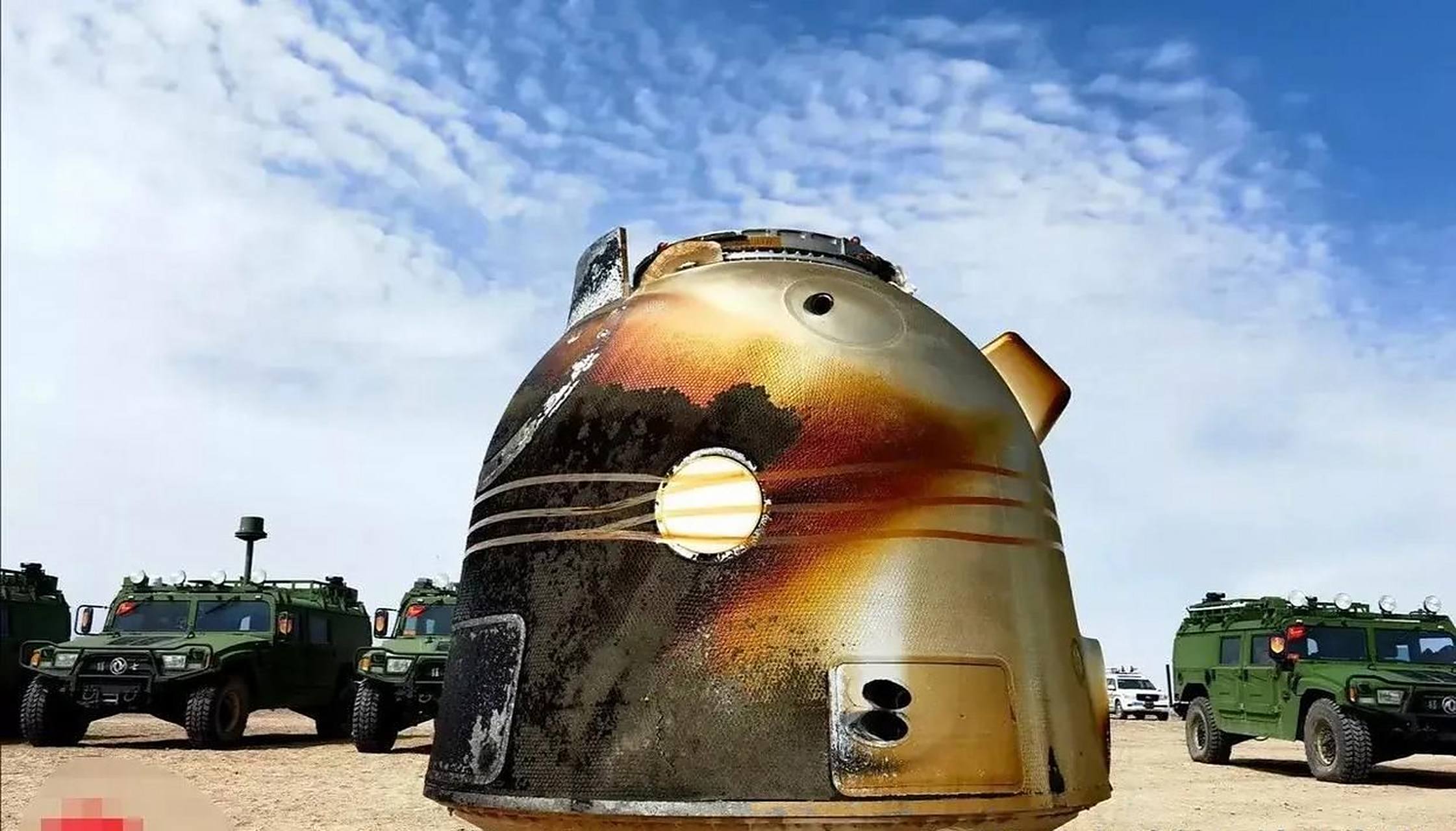 你们的返回舱为什么烧蚀得这么厉害?  几千度的高温,这很正常啊.  看