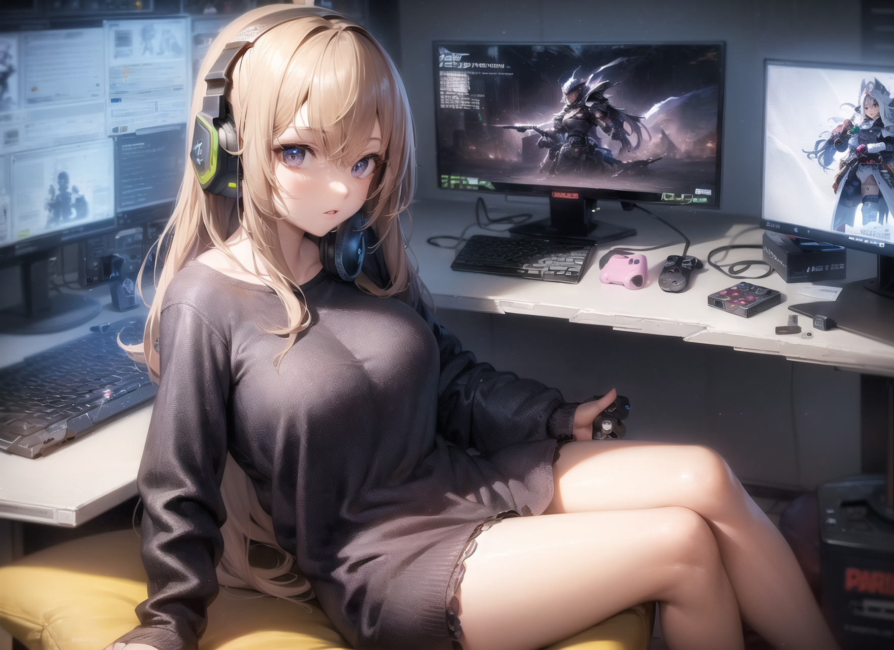 二次元电竞少女,装备十足啊[嘿哈] #二次元