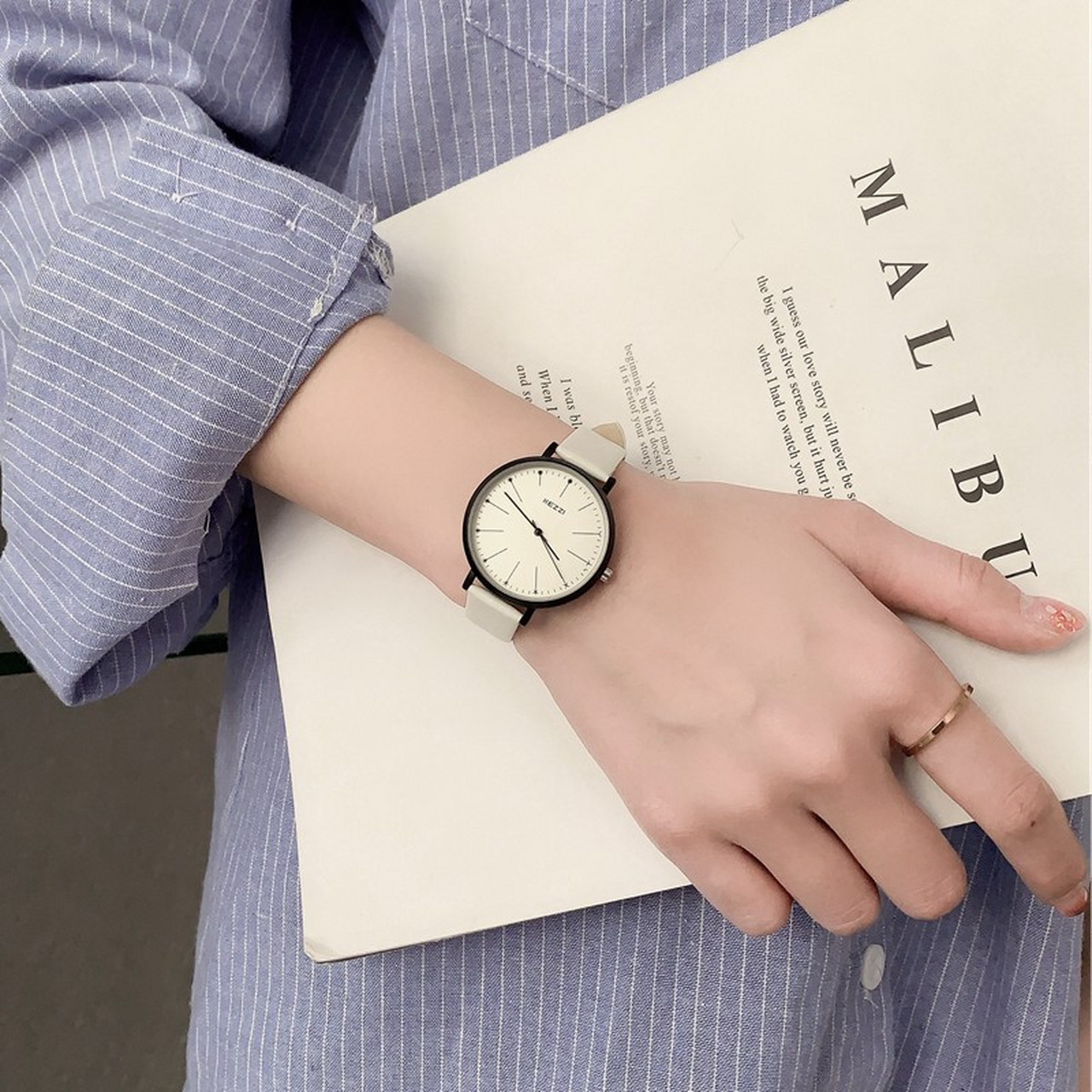 kezzi珂紫手表女表品牌国表学生高中生皮带石英表女生新款女士防水女