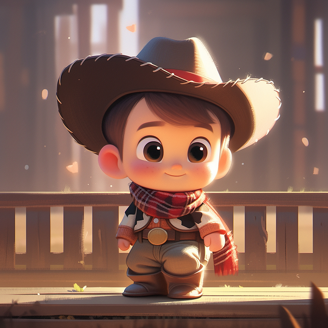 这是一个温馨的世界,暖暖的配色,可爱纯真的卡通人物!#ai艺术季