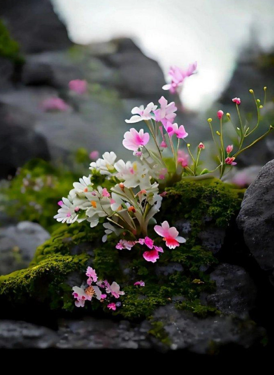 石头缝中长出的花格外的美丽!