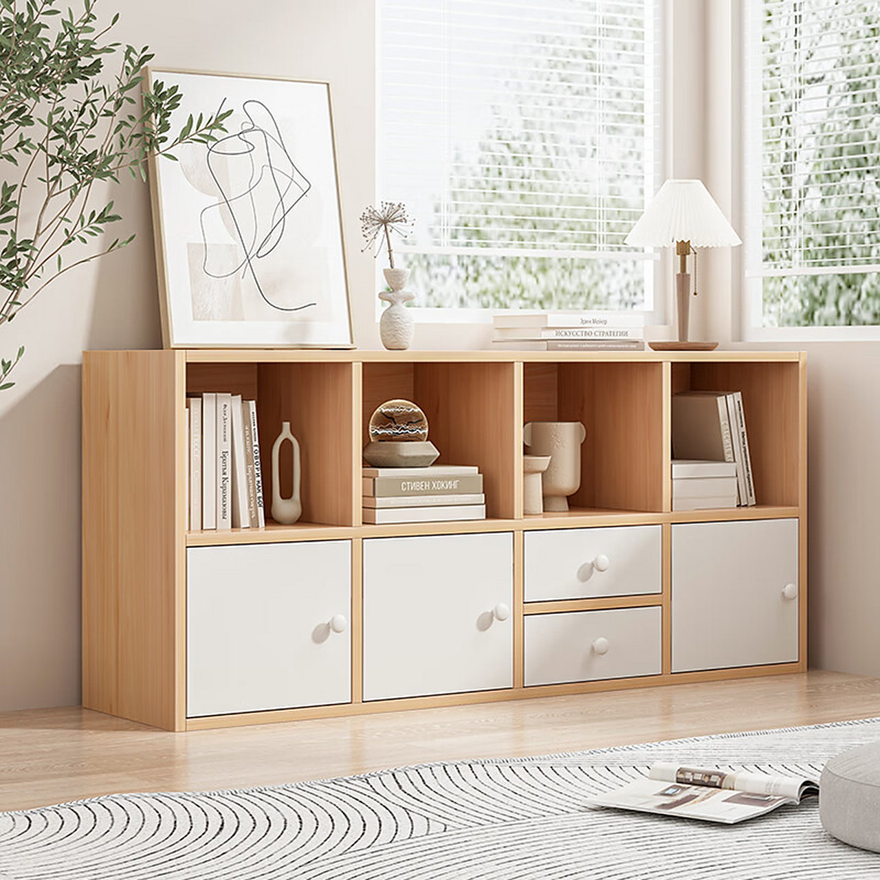 pulata  书柜书架简约现代学生简易创意书橱客厅置物  sg003315g15