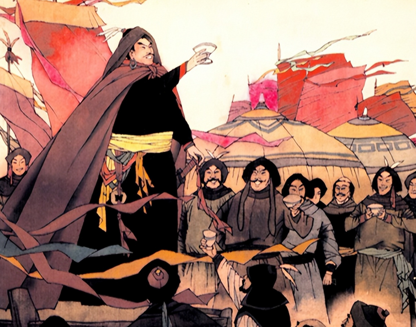 耶律阮跟随着叔叔辽太宗一路杀进汴京,攻破了后晋的皇宫.