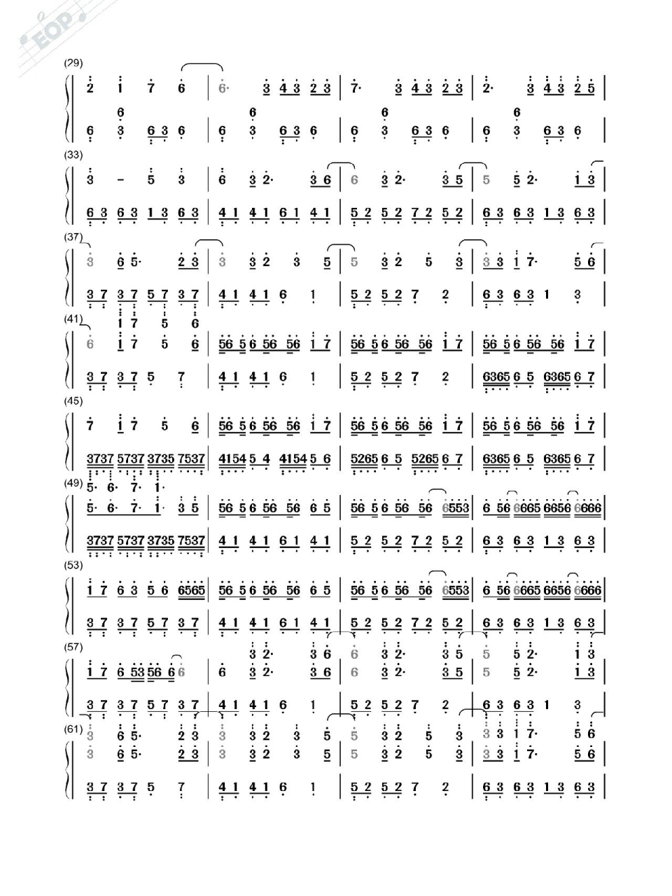 简谱全网首发!盛夏光年-tf家族