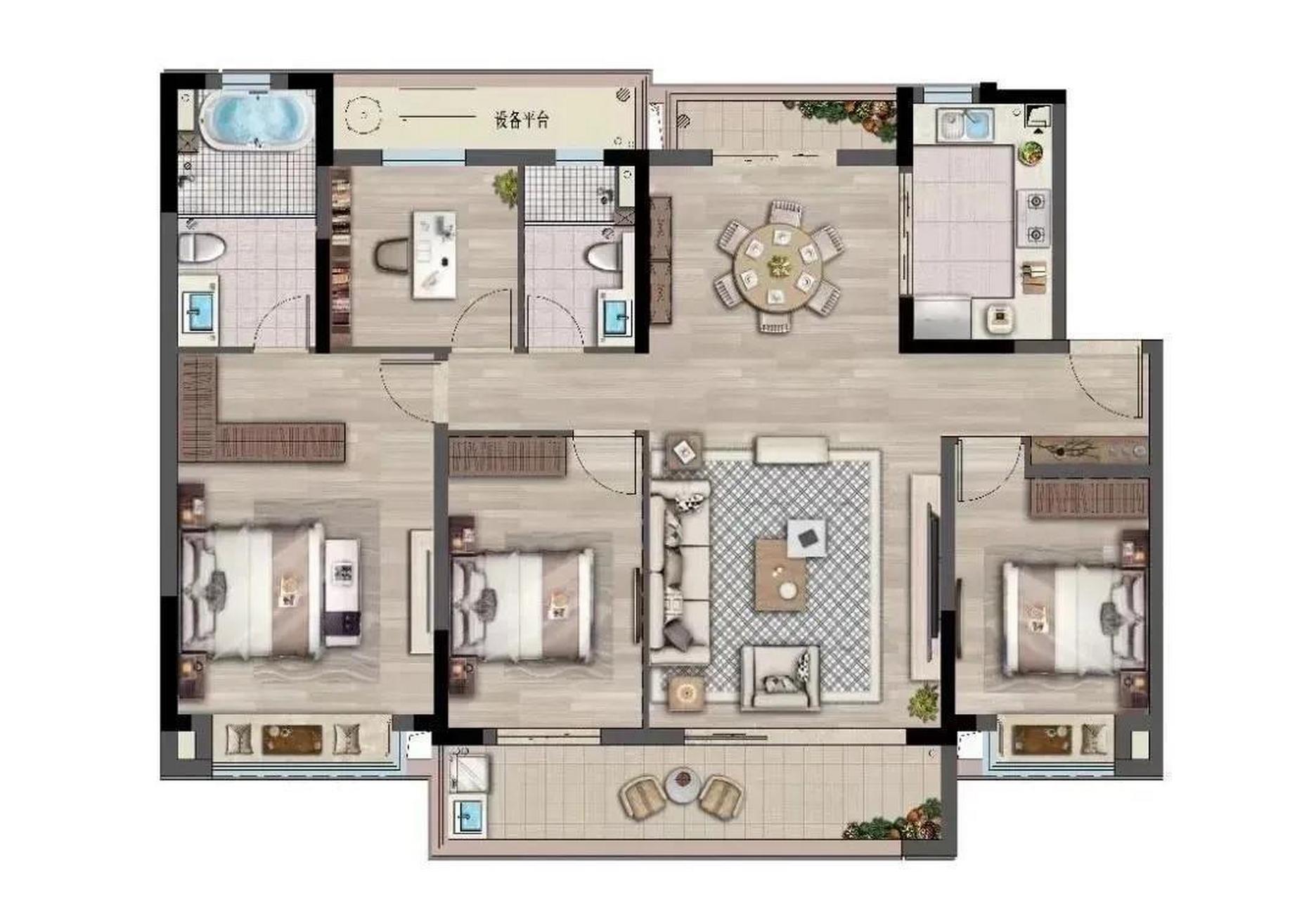 这户型是来报恩的吧迄今为止见过的最完美的户型[灵光一闪] 双阳台