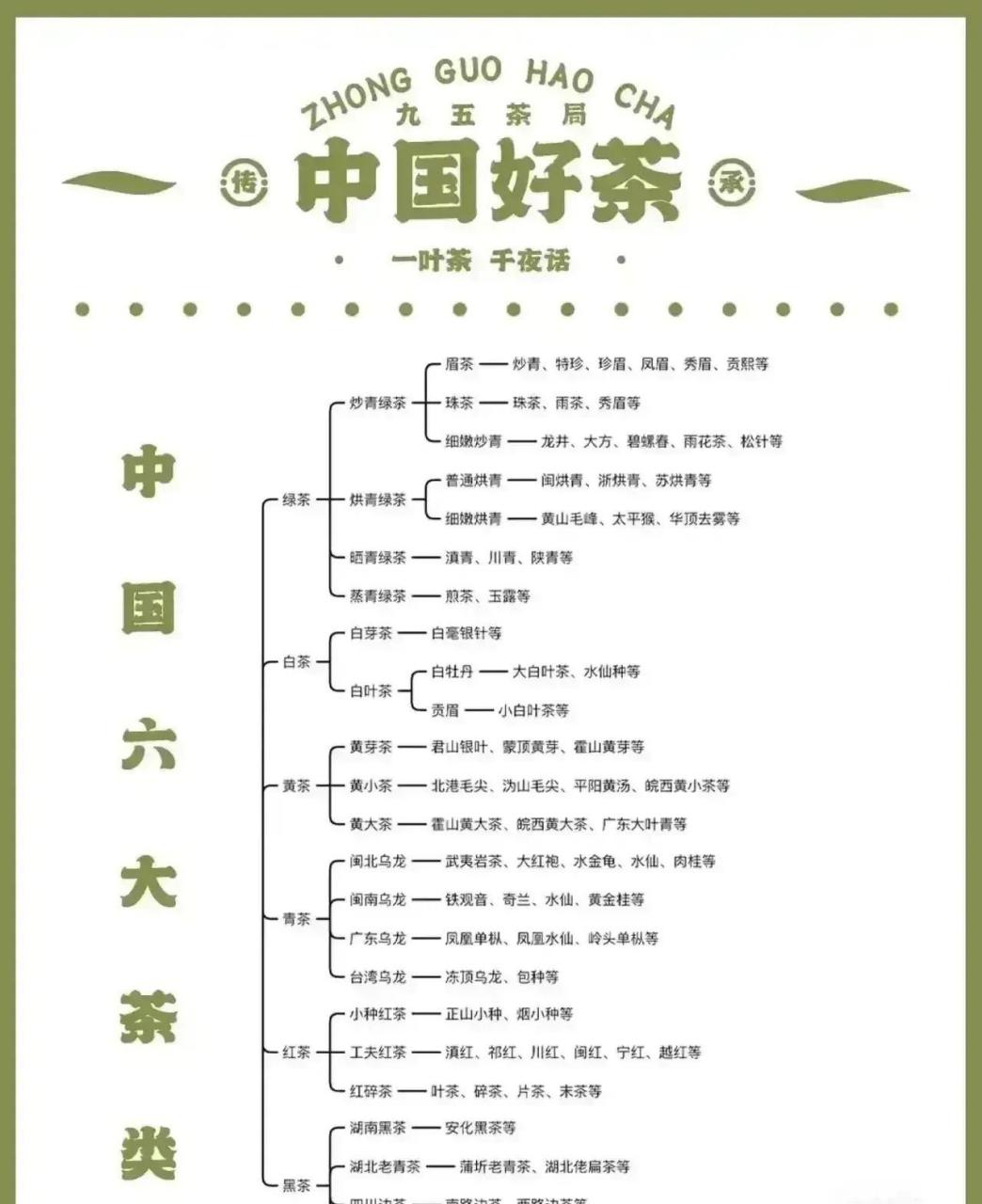 领动计划 中国各大名茶汇总一览