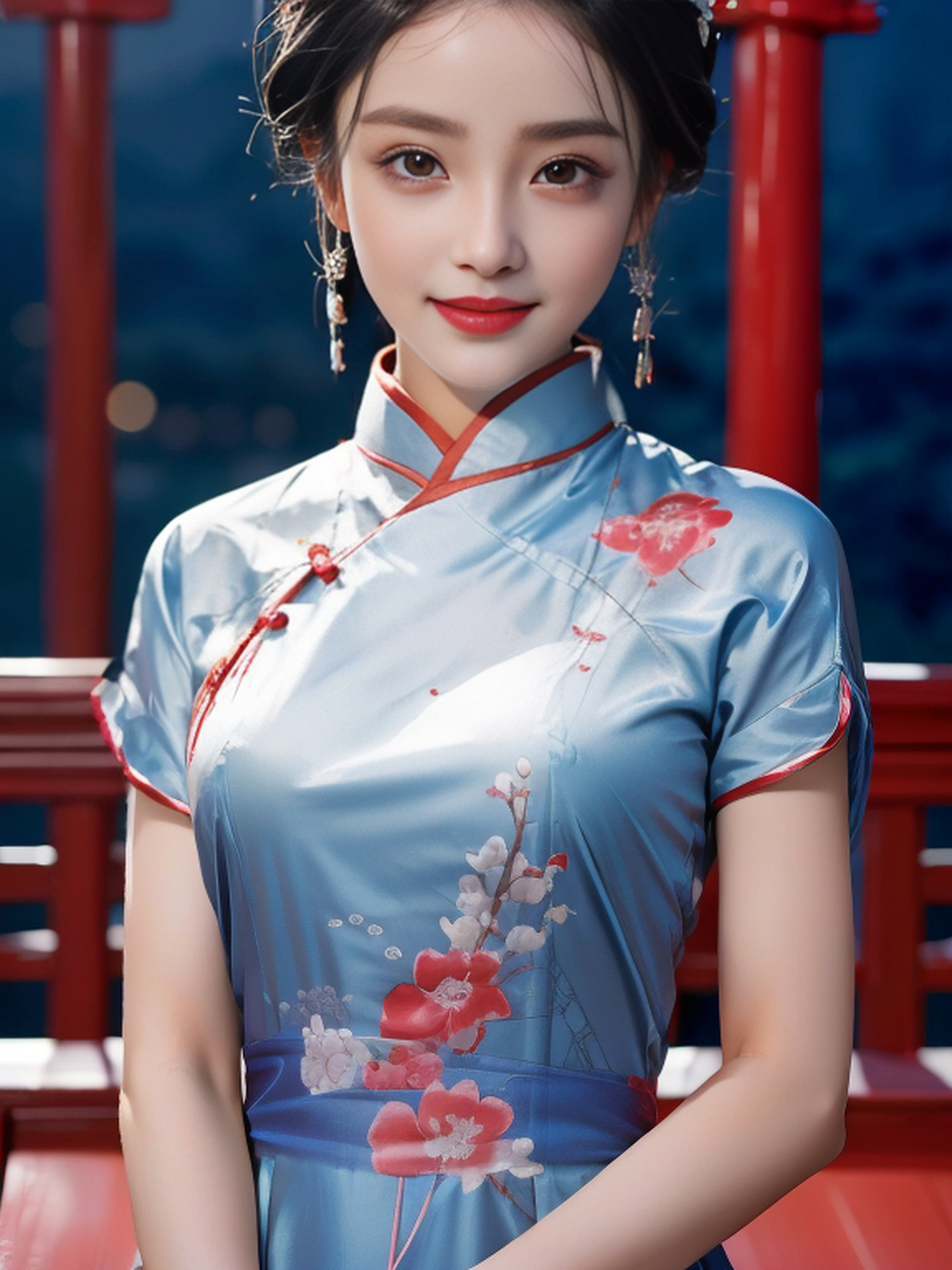 旗袍穿搭分享# #旗袍美女# #搭配# #养眼美女# #旗袍穿搭分享