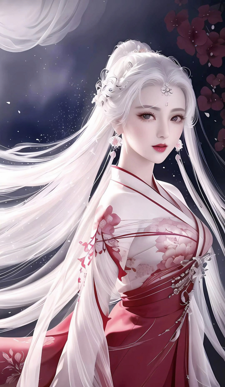 绝美银发动漫美女[笑哭]