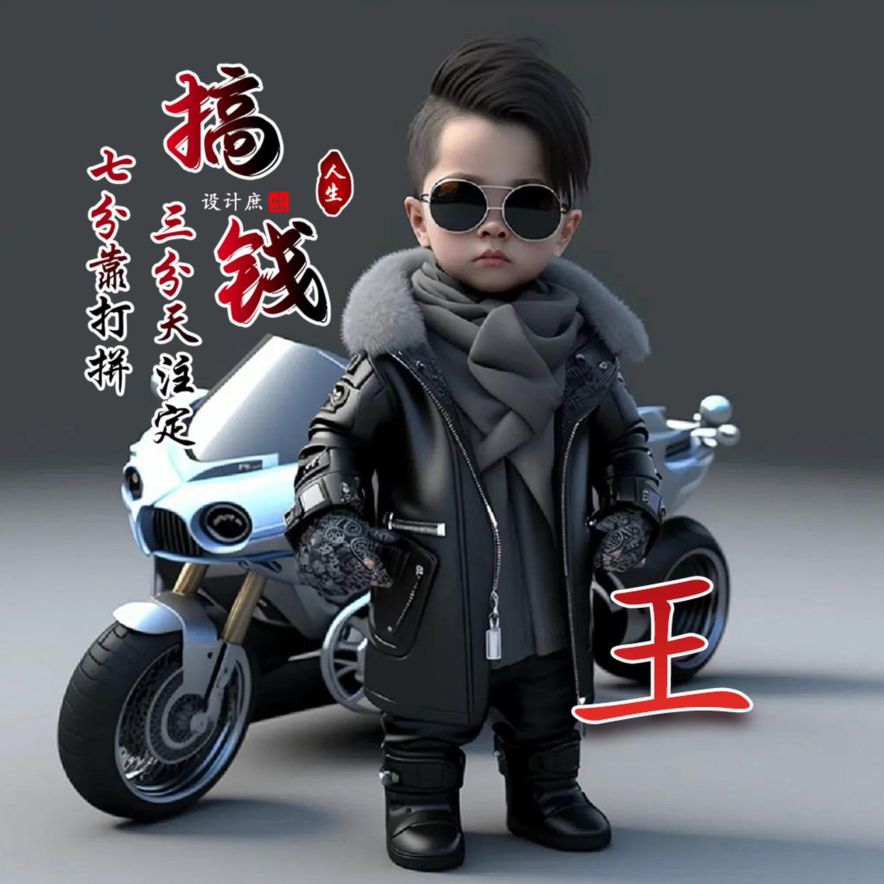 摩托车·男生 姓氏头像 王李张刘,陈杨赵黄 若喜欢 可定制设计
