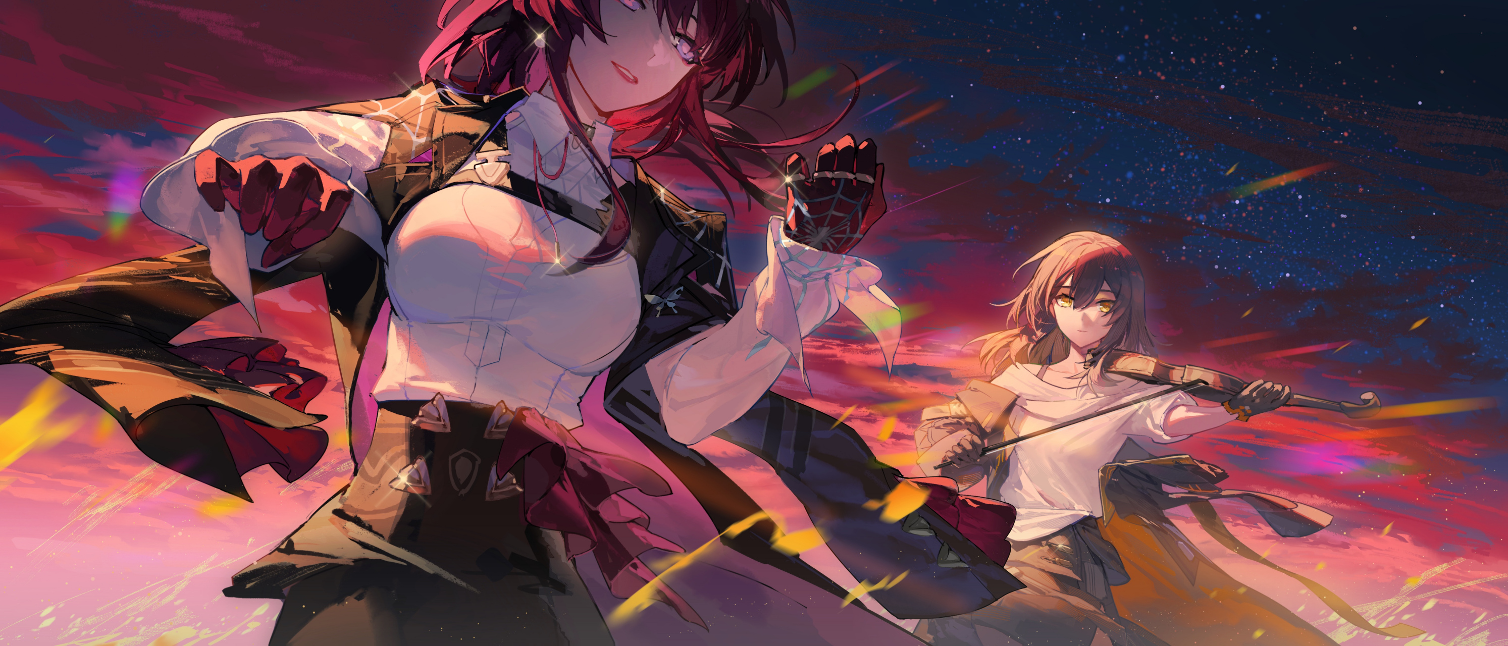 跟妈妈学习小提琴 画师:rafa