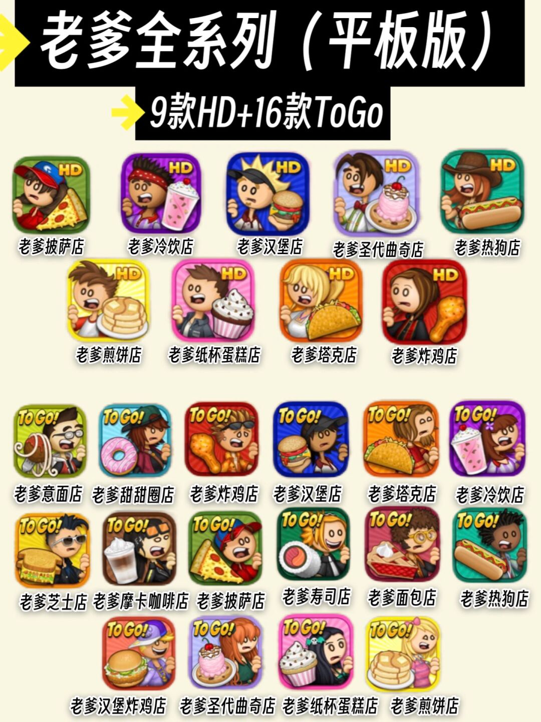 老爹全系列(平板版)  老爹系列游戏是一款非常有趣且适合单机游玩的