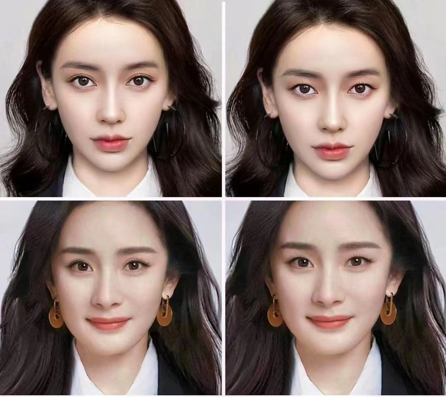 像肖战,王一博,杨颖,杨幂大明星,双眼皮过宽或者单眼皮对颜值也是有