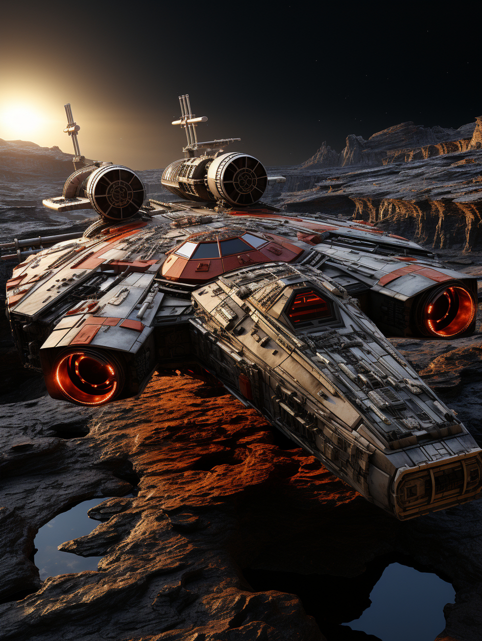 启航的星际战舰!#ai绘画#