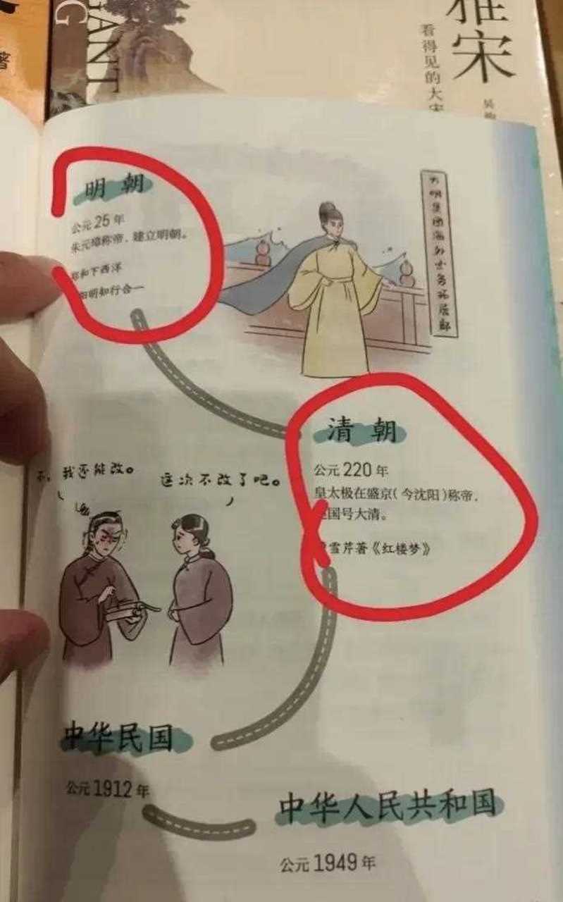 这就离谱了,"公元25年朱元璋称帝,建立明朝.