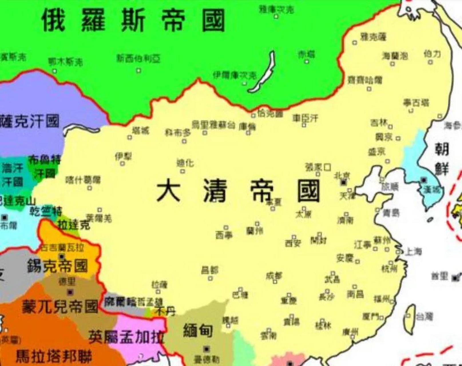 中国和俄罗斯接壤地图图片