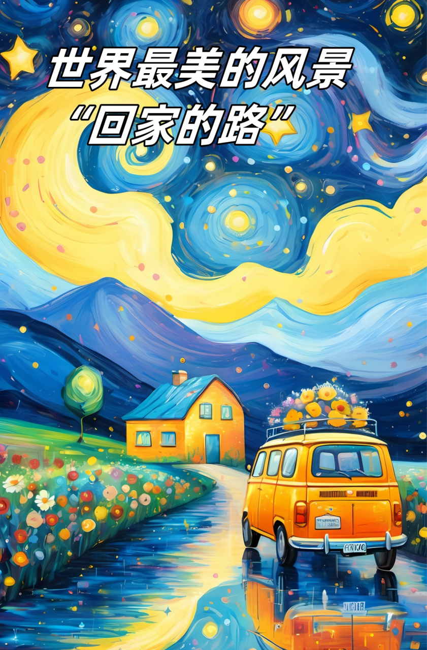 世界最美的风景"回家的路"  分享绘画作品不仅可以带来乐趣和收获,还