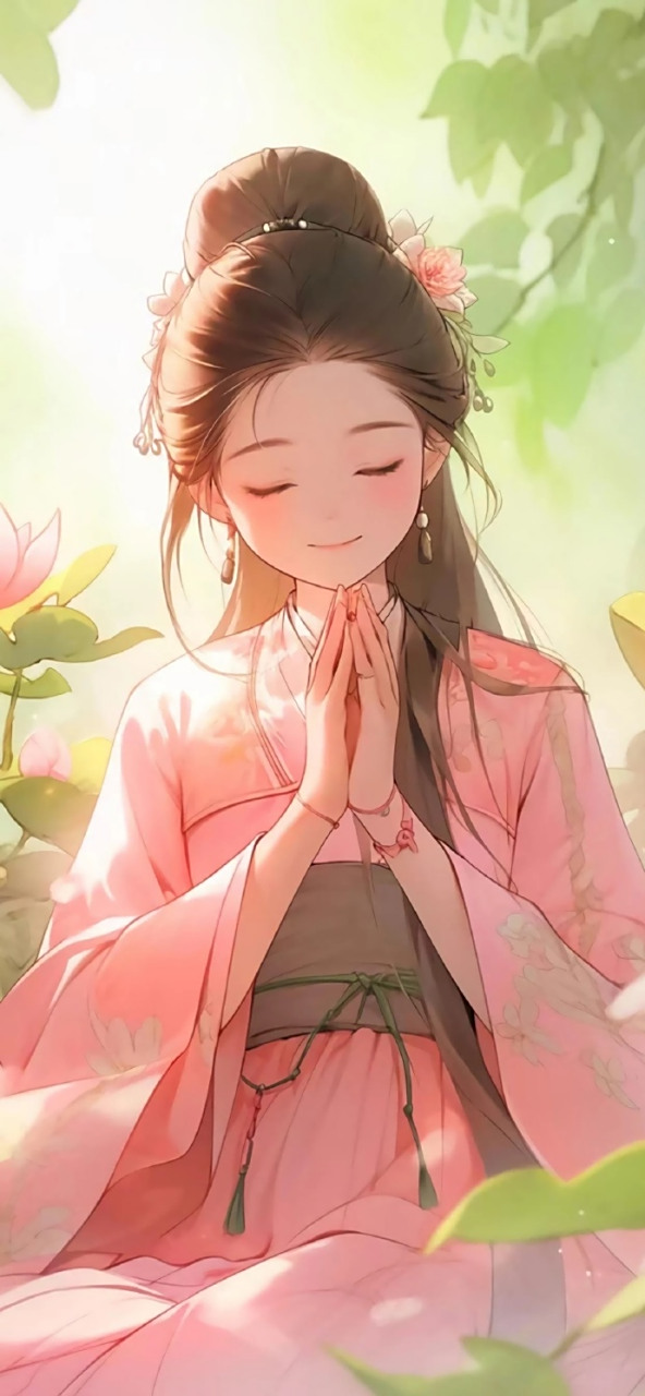 清香古风插画荷仙姑开运壁纸~ 676767