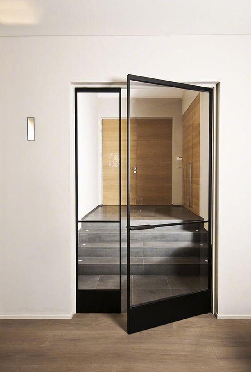 好看的玻璃门系列 对于玻璃门我们的印象更多是黑色框 白色或者古铜色