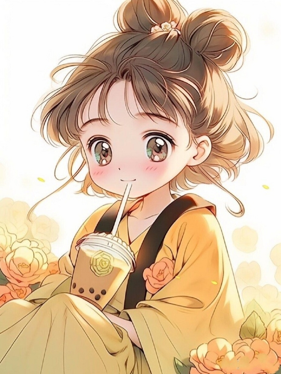 萌q小可爱头像插画 676767,每一张都超级可爱 #动漫插画