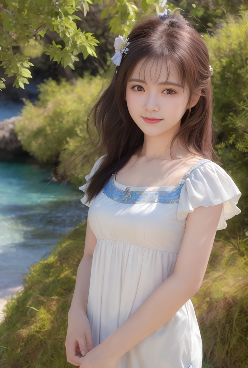 ai美女-眉清目秀的气质女孩(1)#美女# #养眼美女