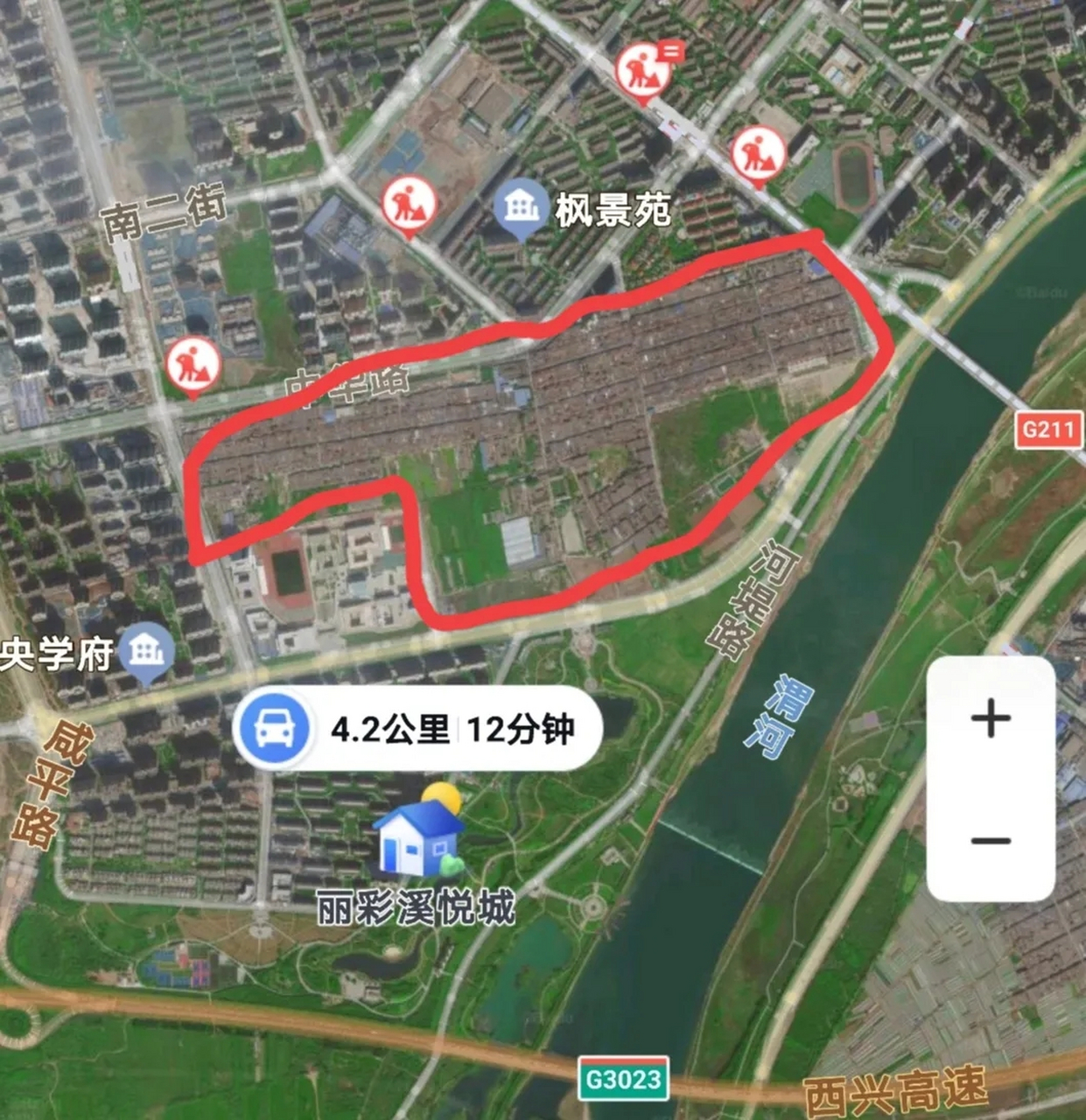 两寺渡村地处渭河三号桥北西北侧,两寺渡公园正北方,可以说是咸阳