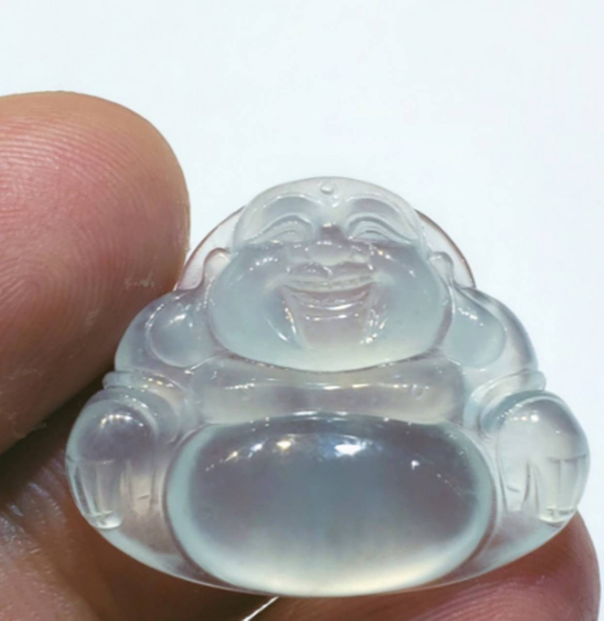 点击头像看直播##翡翠《老坑高冰·正装佛公》种老起莹光,刚性十足