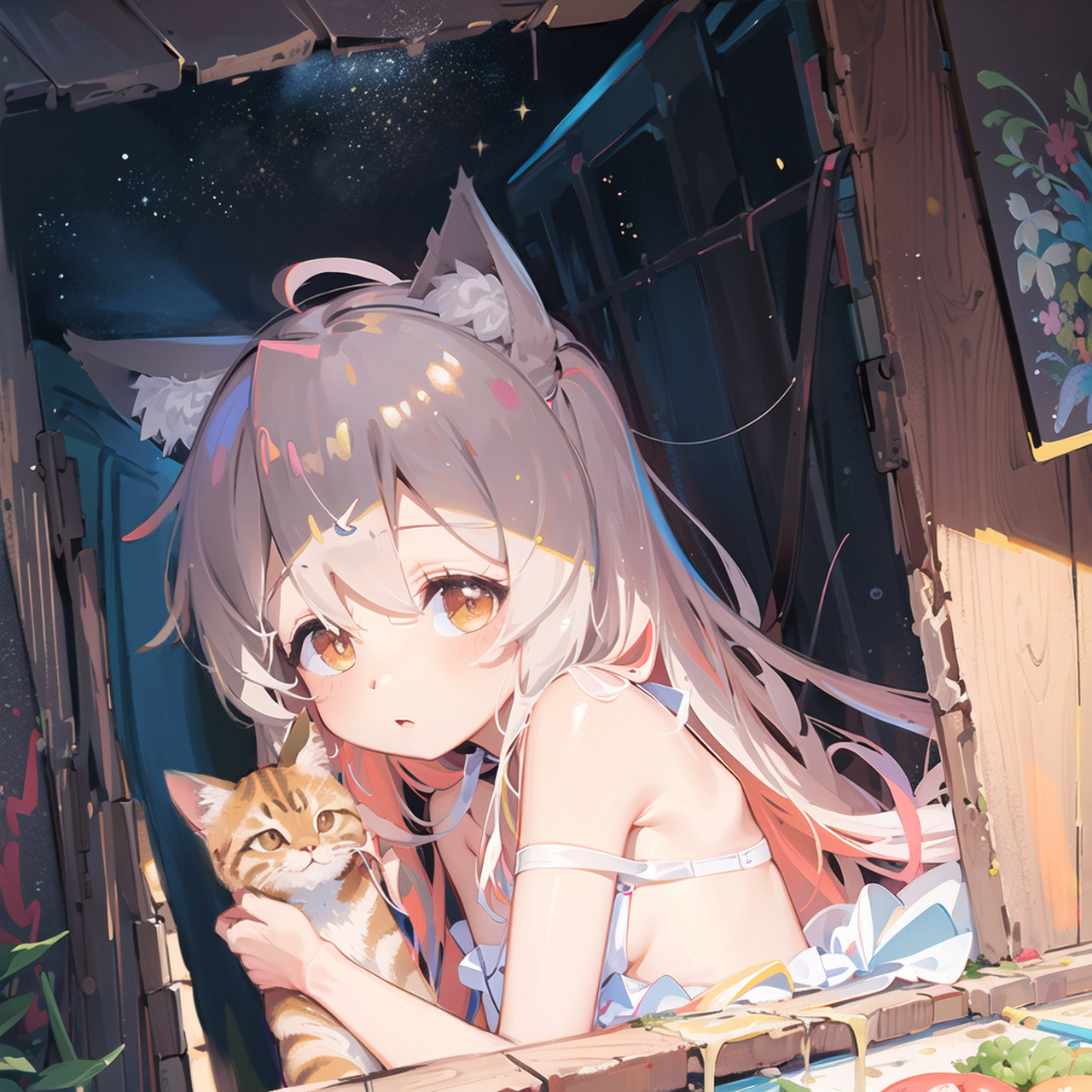 带着猫耳的绪山真寻[期待]   #绪山真寻##二次元美图