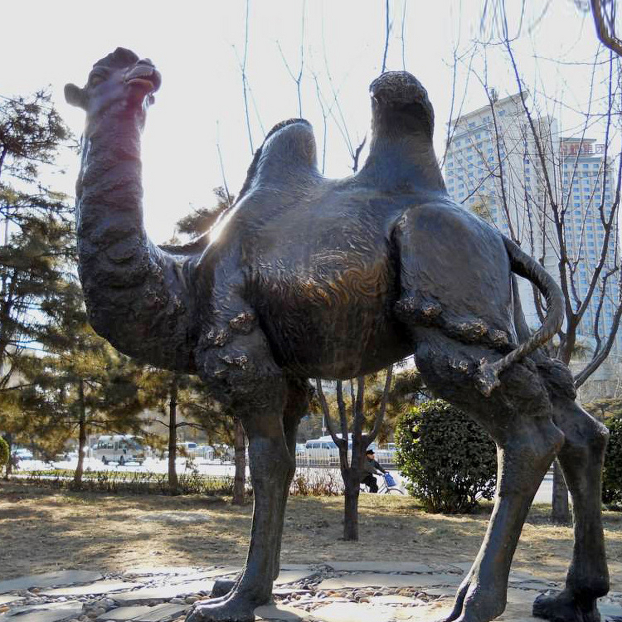 广场景区骆驼雕塑 沙漠骆驼摆件 2米纯铜骆驼 大型骆驼工艺品 景区