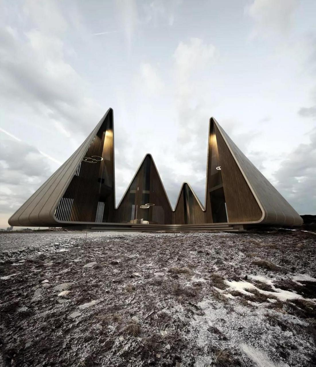 只是概念设计,这些未来感建筑,完美的曲线,近乎梦幻和空灵,具有很强的