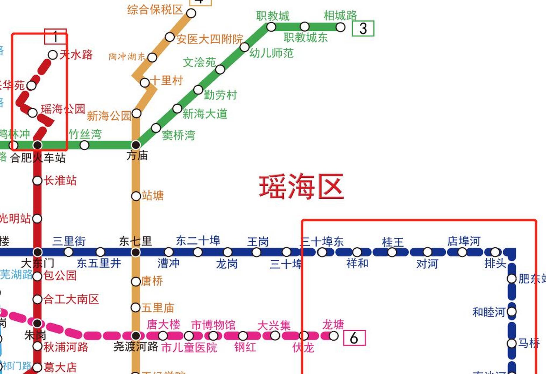 合肥地鐵年底之前新增兩條路線 一號線北段,二號線肥東段 確定在年地