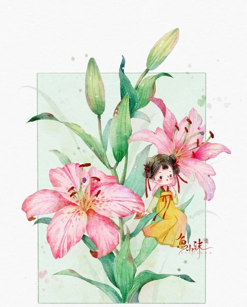 中国风花仙子插画欣赏