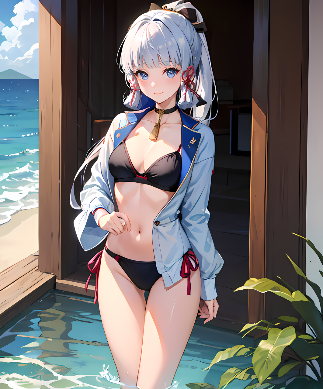 神里绫华—泳装 #二次元美图# #壁纸分享# #原神神里绫华