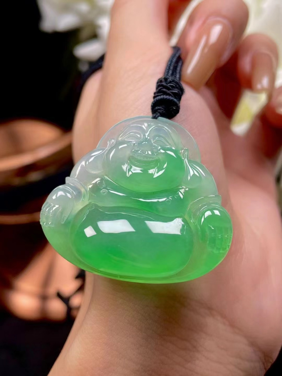 冰飘阳绿佛公 #翡翠# #天然翡翠# #翡翠珠宝# #翡翠佛公