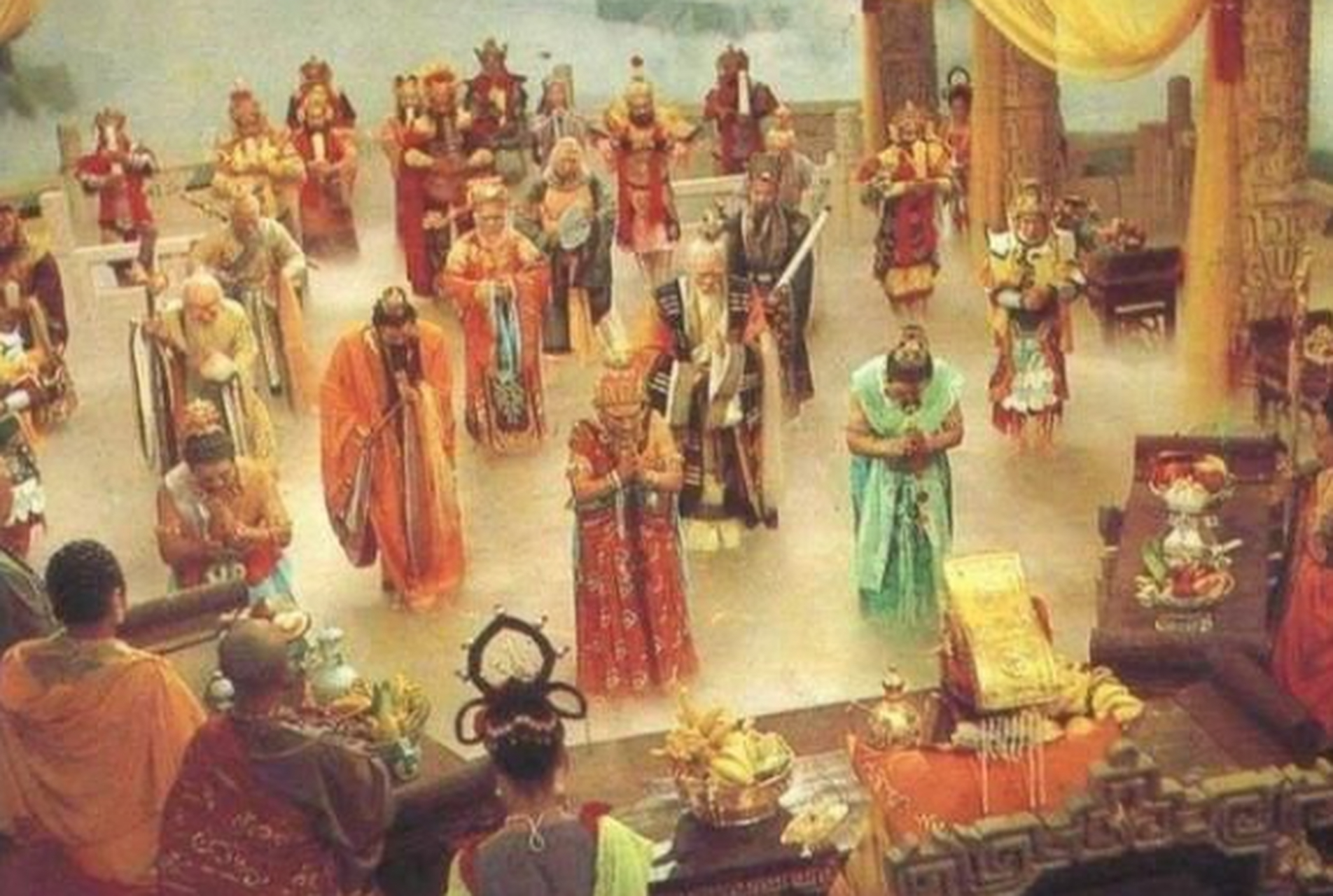 安天大会上, 玉帝邀请了诸多神仙前来喝酒,甚至连天庭扫地的都给找来