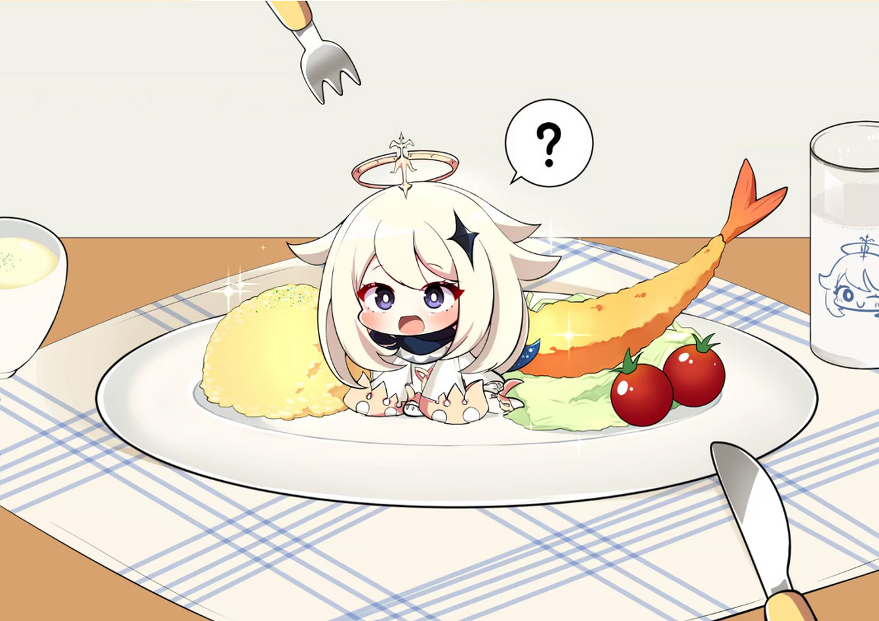 原神# 派蒙的9种做法 从前往后分别是派蒙刺身,67派蒙汉堡,派缮