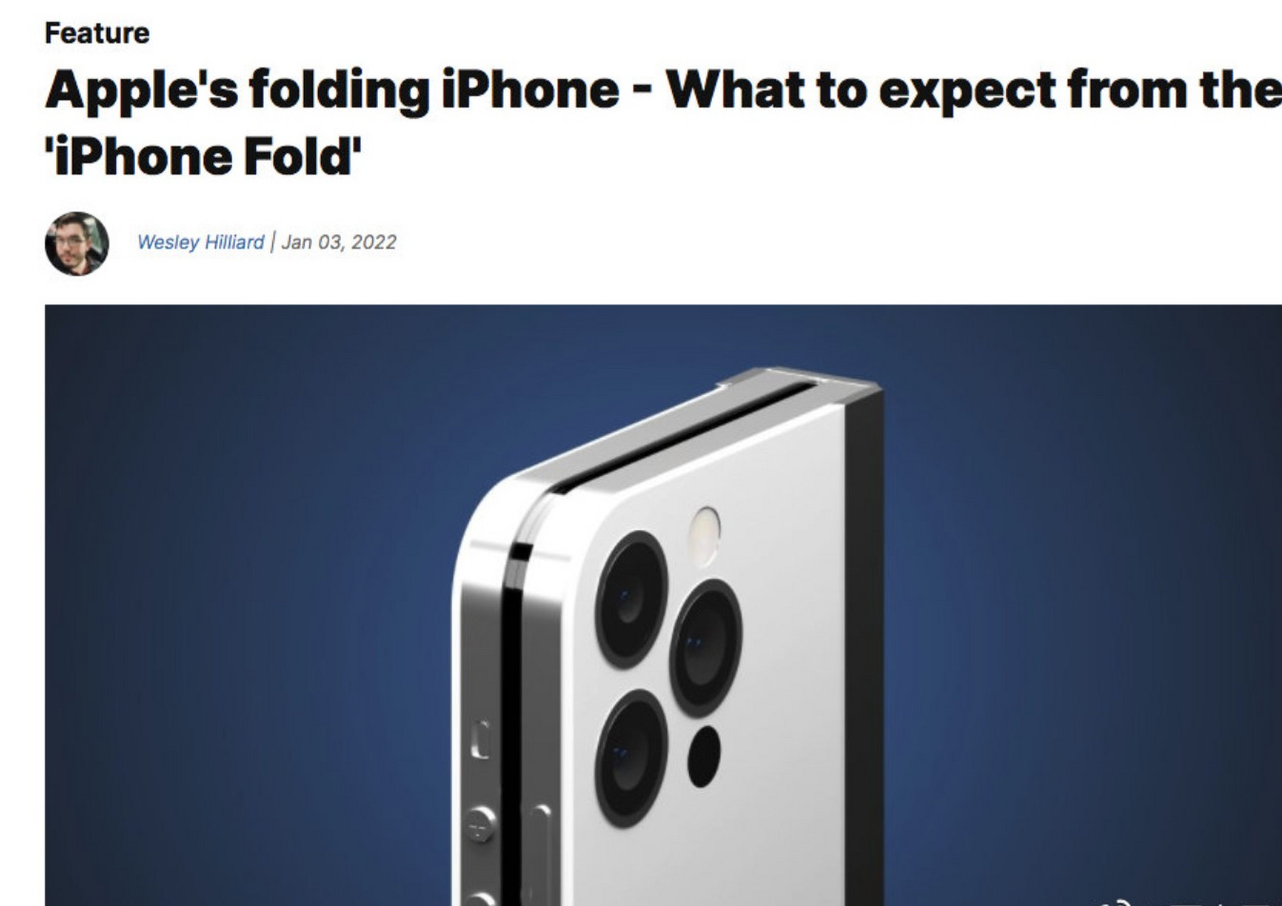苹果憋大招:折叠屏iphone fold曝光 据研究显示器行业的分析师称