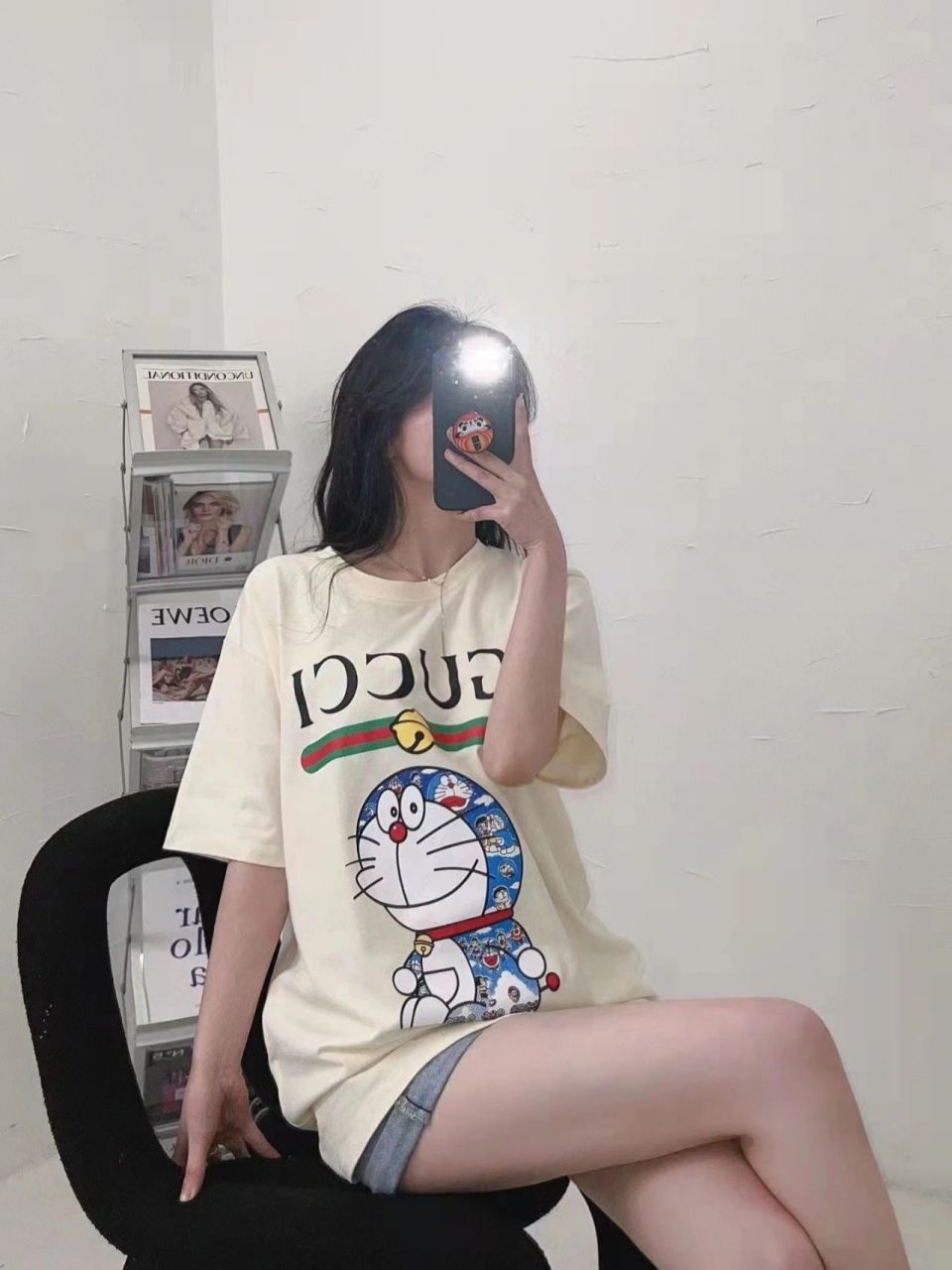 古驰哆啦印花短袖 古驰叮当猫系列印花短袖圆领t恤 时尚又减龄,轻奢