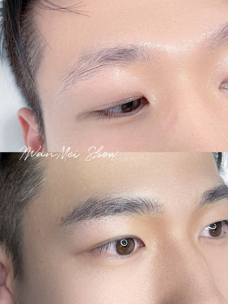 "男生眉型选对颜值翻倍|自然原生毛流感感强|修饰脸型显发量多