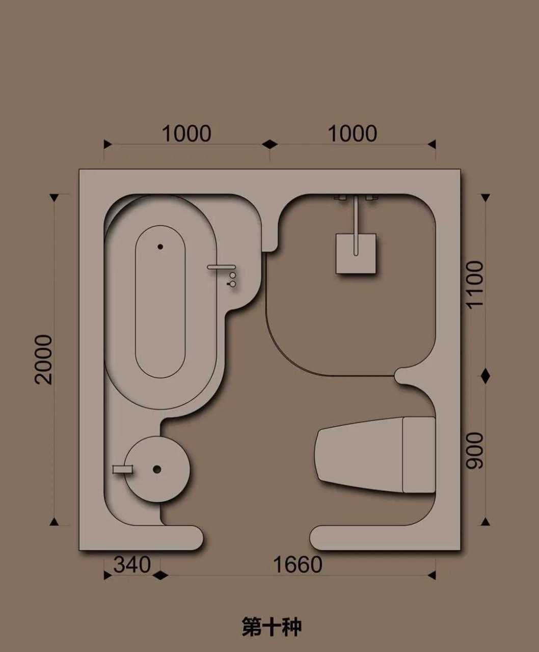 今天给家分享4平米卫生间的十种布局方