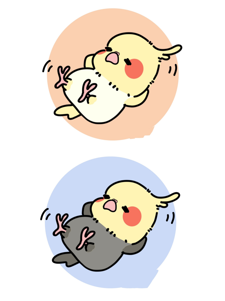 卡通玄凤表情包丨头像丨原创插画	"摆烂～ 快过年了,玄宝宝开摆啦