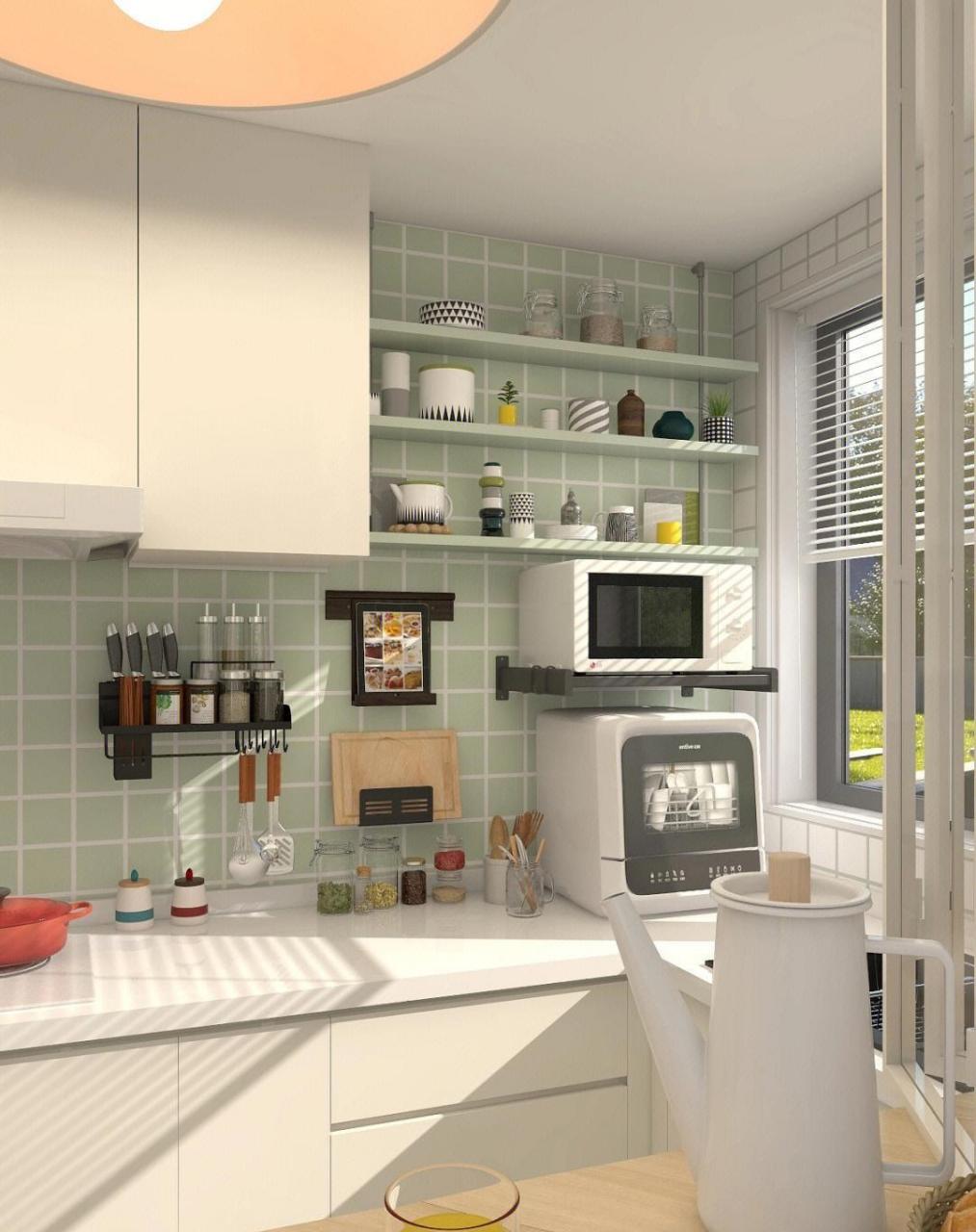 不翻车案列|日式小清新厨房满满的烟火气  [照相机] 这厨房偏向于日式