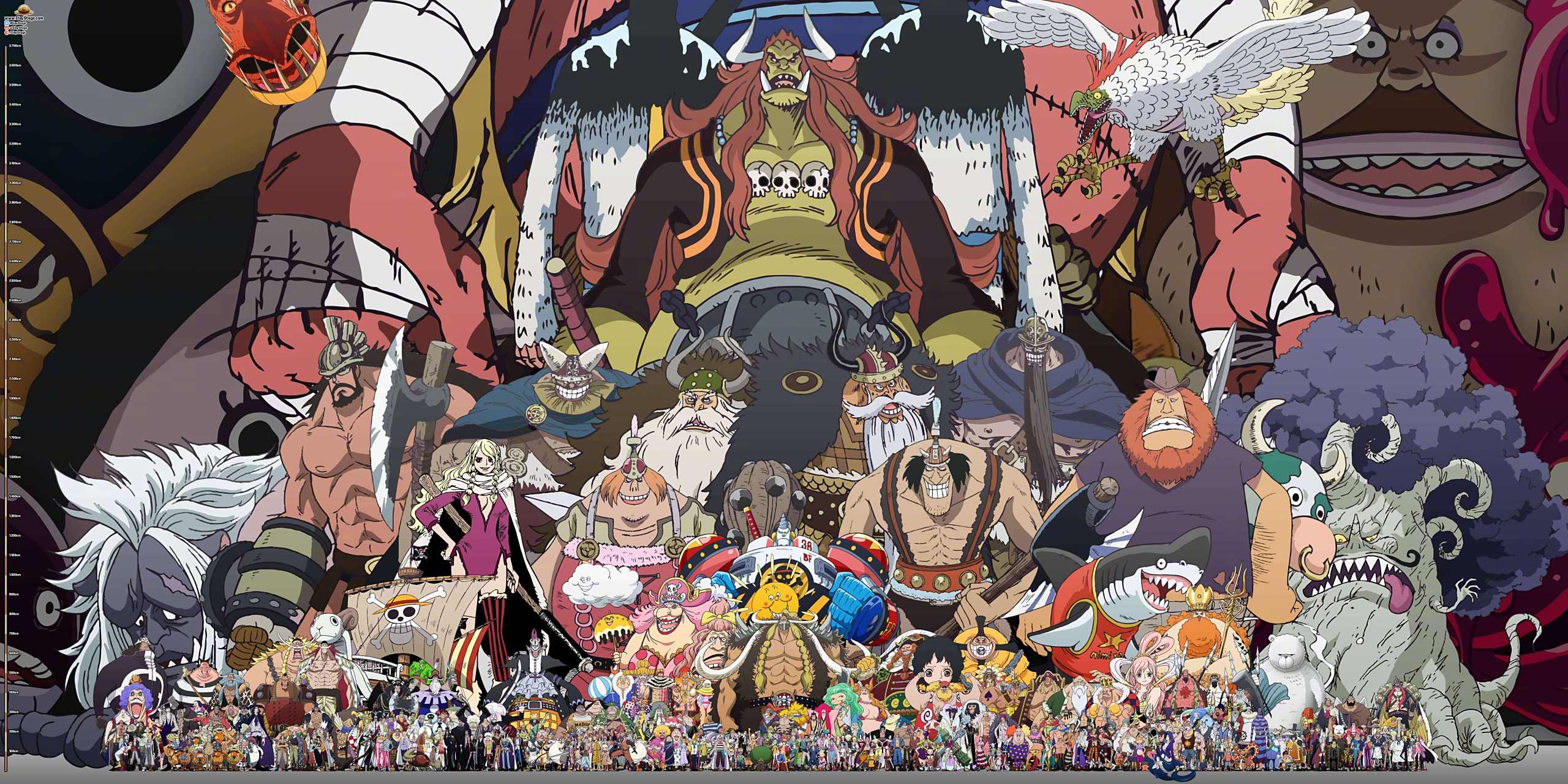 海贼王全人物身高图! #海贼王# #动漫# #二次元