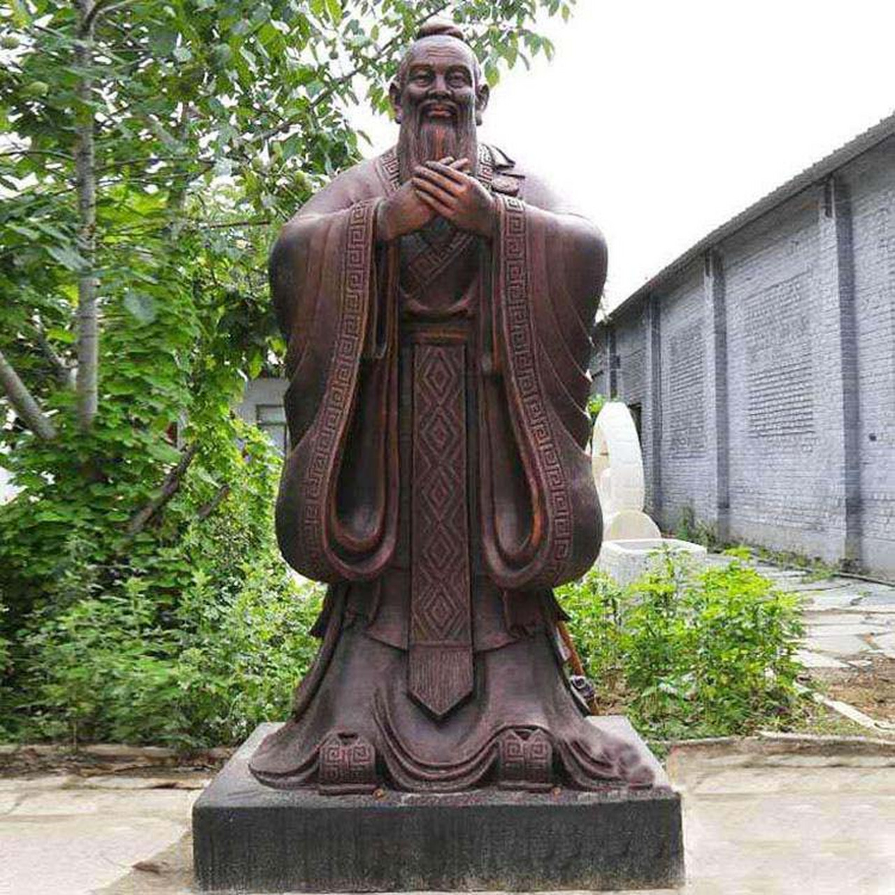 大型落地孔子雕塑 校园铜雕塑 孔圣人铜像